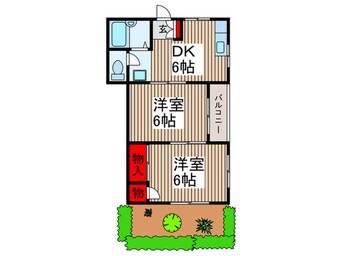 間取図 キャッスル増田