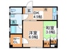 ルミネオオシロ 2DKの間取り