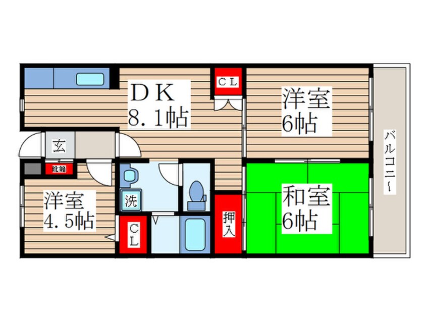 間取図 メゾンリビエ－ル