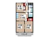 構マンション 3DKの間取り
