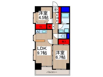 間取図 かさまビル９