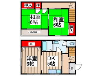 間取図 栗原様方　貸家