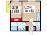 シャトームートン新船橋 1LDKの間取り