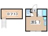 メゾンフィエ－ルスタリ－ 1Rの間取り