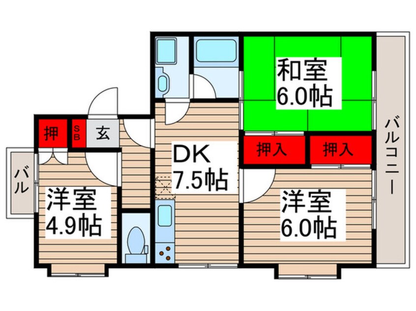 間取図 コートビレジ