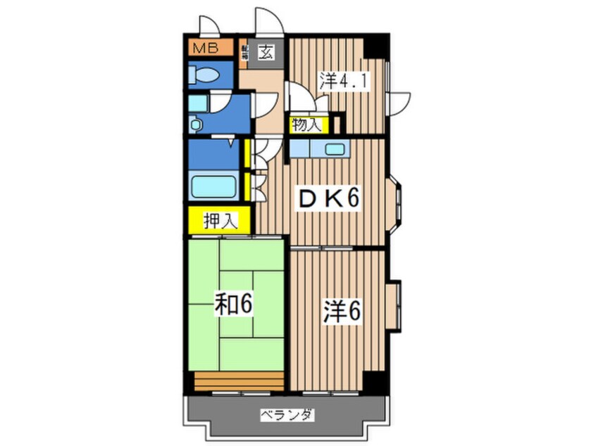 間取図 ドミ－ル東戸塚