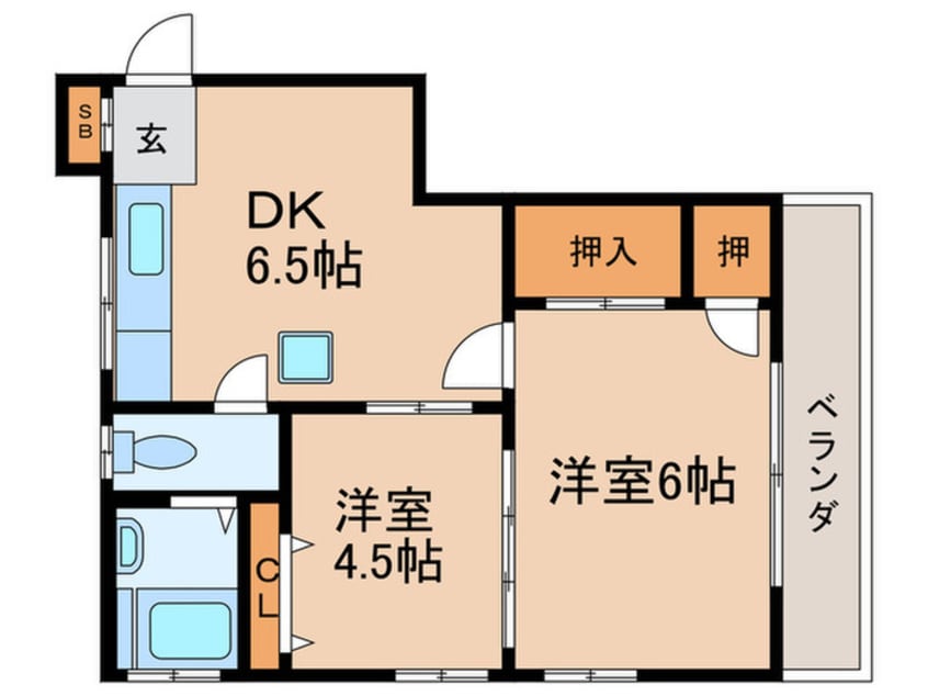 間取図 山根コ－ポ