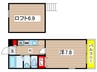 ココハウス 1Kの間取り