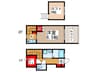 ＵｒｂａｎＣｏｕｒｔ 1Kの間取り