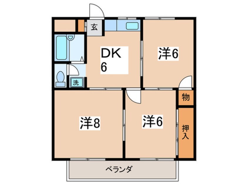 間取図 コーポアテリア２