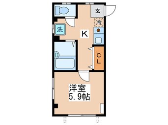 間取図 メゾン青戸３Ｍ