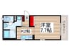 カサヴェルデ 1Kの間取り