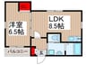 クレアコート大宮 1LDKの間取り