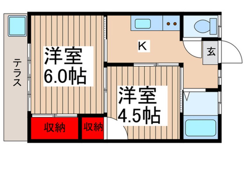 間取図 ムサシノコーポ