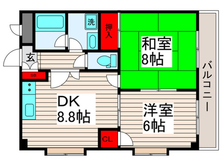 間取図 エスポワ－ルキジマ２号館