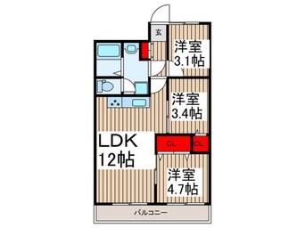 間取図 新所沢グリーンハイツ(302)