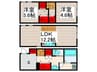 MOK-TERRACE UMEJIMA 2LDKの間取り