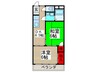 ロゼッタ鴻巣(302) 2DKの間取り