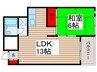 市川サンハイツ（１００２） 1LDKの間取り