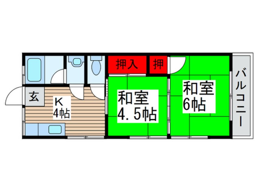 間取図 ｺｰﾎﾟ嶋脇