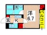 アンジュール綾瀬 1Kの間取り