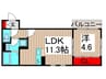 アンジュール綾瀬 1LDKの間取り