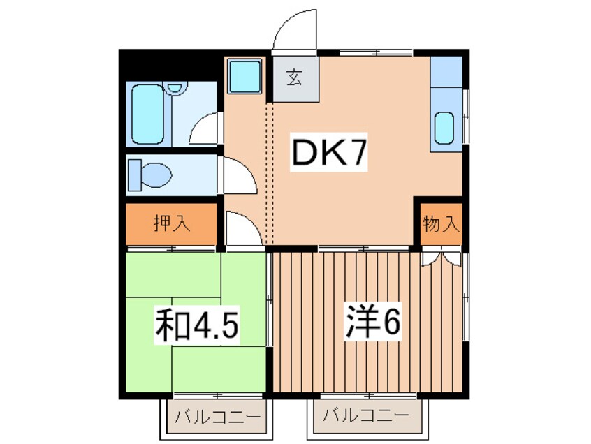 間取図 ハイツアドバンス６