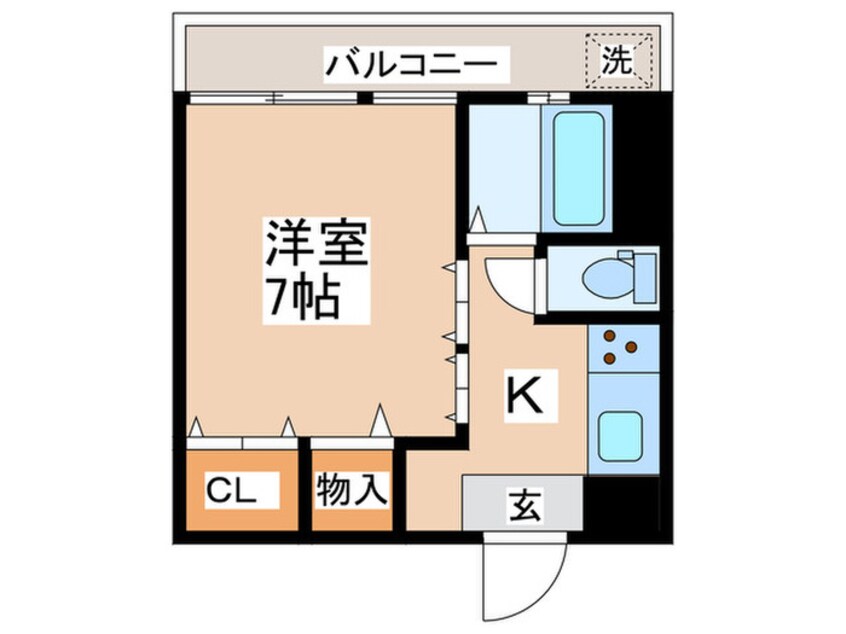 間取図 ﾆｭ-ﾊﾟﾘｱ立川ﾏﾝｼｮﾝ石川ﾋﾞﾙ(902)