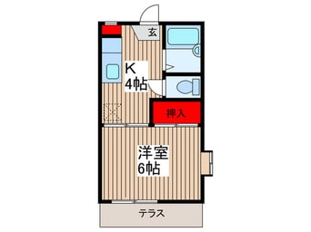 間取図 フレンドシップ岩沢B
