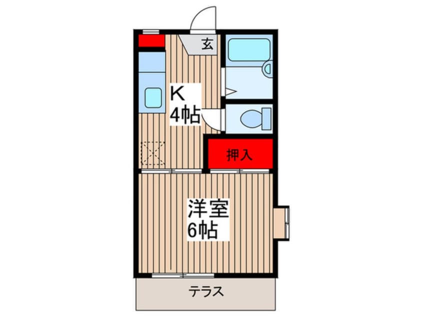 間取図 フレンドシップ岩沢B