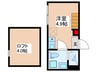 クレール瑞江 1Rの間取り