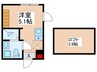 クレール瑞江 1Rの間取り