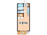 コート黒部 1Rの間取り