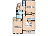 フォンテーヌ聖蹟Ⅱ 2LDKの間取り
