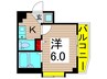 シャ－ウッド青井 1Kの間取り