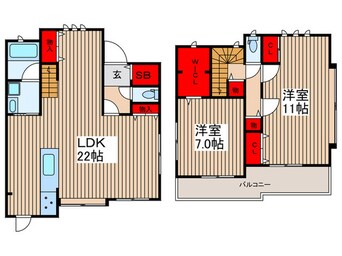 間取図 新倉１丁目３４番地貸家