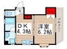 ＭＥＲＩＤＩＡＮⅡ 1DKの間取り