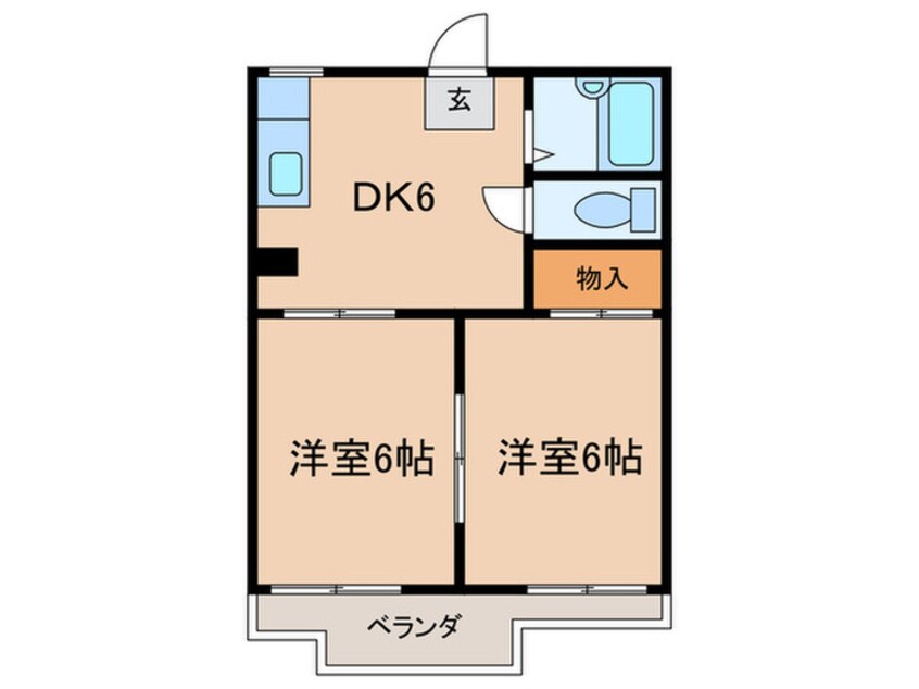 間取図 ア－バンフラット立川