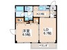 KleinGarten小竹 1LDKの間取り
