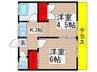 大和田ハイツⅠ－1 2Kの間取り