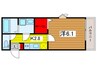 ALBA大和田　South 1Kの間取り