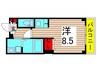 ル　アンビシャス 1Rの間取り
