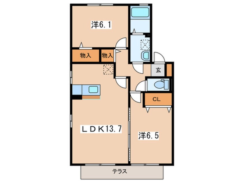 間取図 グランモア西湘A