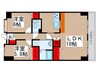 クエスタ柏 2LDKの間取り