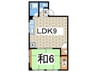 酒井ビル第２ 1LDKの間取り