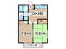 エレガンス関口第５ 2DKの間取り
