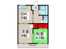 ハイツ小林 2DKの間取り