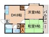セゾンアム－ル 2DKの間取り