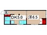 木曽路荘 1DKの間取り