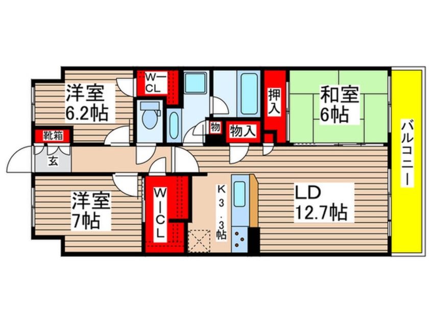 間取図 東京リバース・フォート(903)